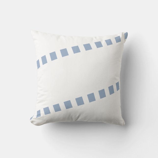 Coussin Lancer l'oreiller Bleu et blanc bande (Recto)
