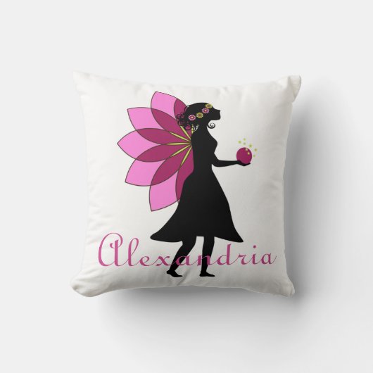 Coussin Lancer l'oreiller/Fée personnalisée (Recto)