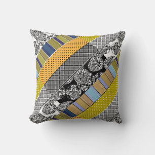Coussin Lancer l'oreiller géométrique, patchwork