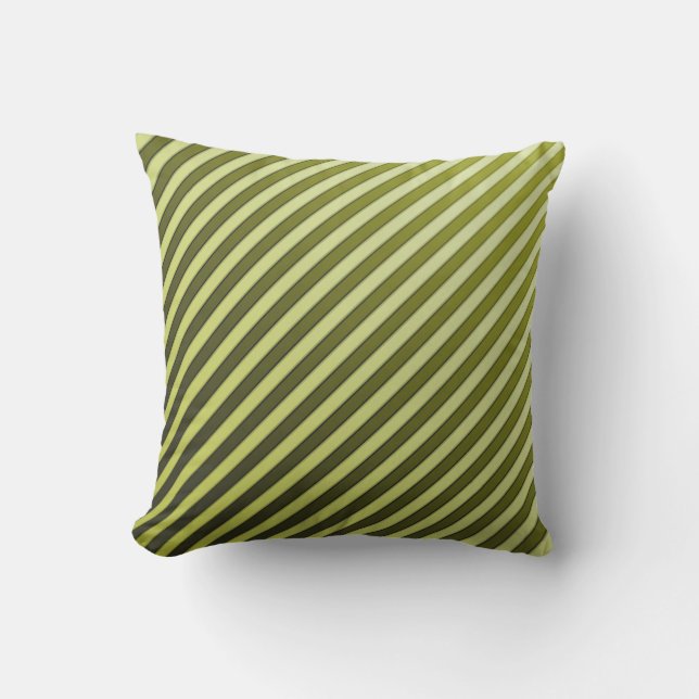 Coussin Lancer l'oreiller/les bandes vertes (Recto)
