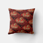 Coussin Lancer l'oreiller/les coeurs (Verso)