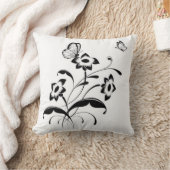 Coussin Lancer l'oreiller/papillons et fleurs (Couverture)