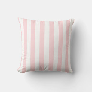 Coussin Lancer l'oreiller rose et blanc bande