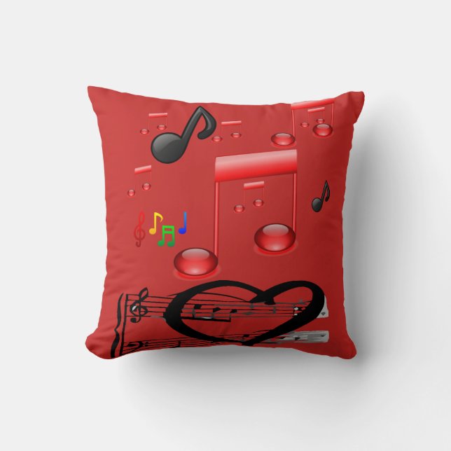 Coussin lancer pillow decore musique guitare (Recto)