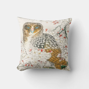 COUSSIN LANCER PILLOW JAPONAIS OWL IMPRIMER PERSONNEL INIT