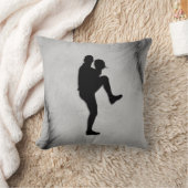 Coussin Lanceur de joueur de baseball en enroulement (Couverture)