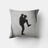 Coussin Lanceur de joueur de baseball en enroulement (Verso)