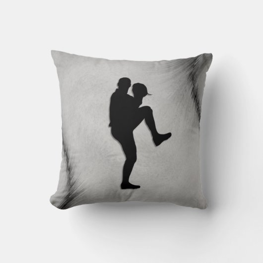 Coussin Lanceur de joueur de baseball en enroulement (Recto)