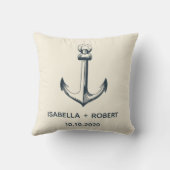 Coussin L'Ancre bleue | Mariage Keepsaké (Verso)