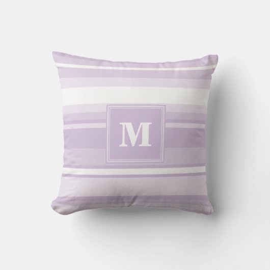 Coussin Landes violettes de chardon monogramme (Recto)