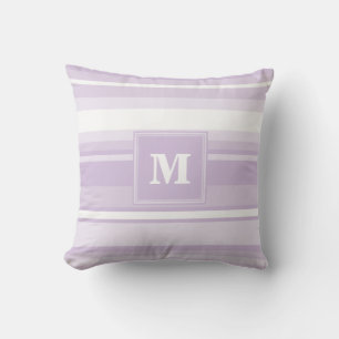 Coussin Landes violettes de chardon monogramme