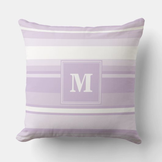 Coussin Landes violettes de chardon monogramme (Recto)