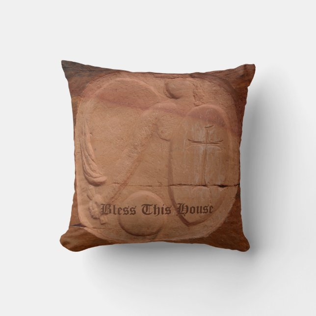 Coussin L'ange dans les roches bénissent ce carreau de (Recto)