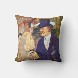 Coussin L'Anglais par Toulouse Lautrec, Art Vintage