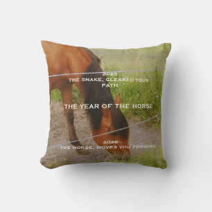Coussin L'année du Cheval, citation 2026