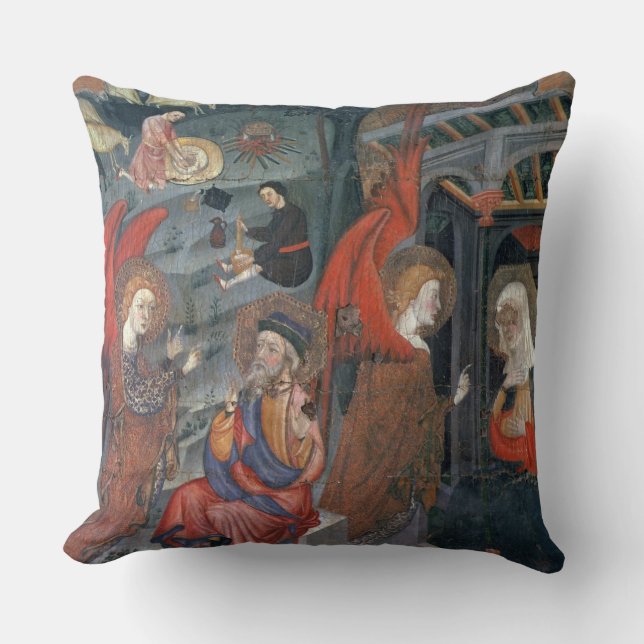Coussin L'annonce avec des bergers faisant le fromage dans (Recto)