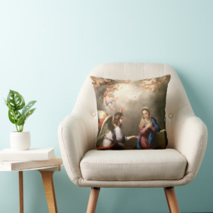Coussin L'Annonciation de Murillo (détails)
