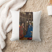 Coussin L'Annonciation de Van Eyck Premium Lumière Cathédr (Couverture)