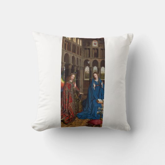 Coussin L'Annonciation de Van Eyck Premium Lumière Cathédr (Recto)