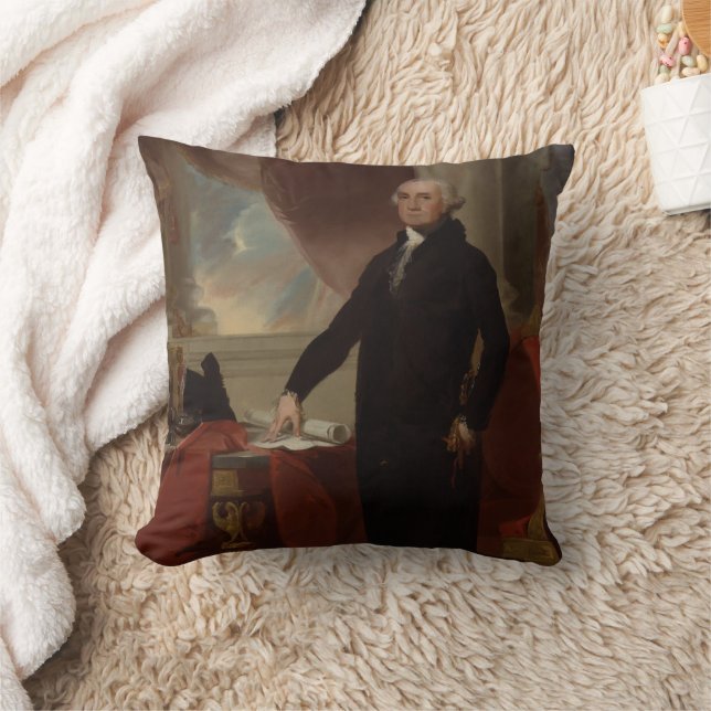 Coussin Lansdowne Portrait : Le président américain George (Couverture)