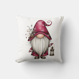 Coussin Lanterne de Gnome de Noël de Fête