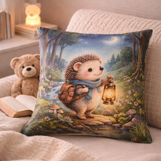 Coussin Lanterne de Hérisson Cosy pour Chambre d'Enfants e