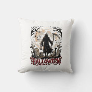 Coussin Lanternes de la Faucheuse Halloween Pleine Lune Pi