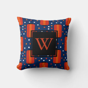 Coussin Lanternes et points rouges chinois