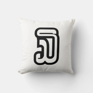 Coussin Lao / Laos Numéro Trois / 3 / ໓ (Sam) Laotien