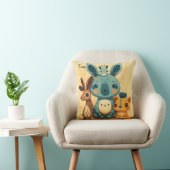 Coussin Lapin à fleurs de mûte boho (Chaise)