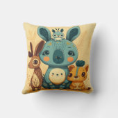 Coussin Lapin à fleurs de mûte boho (Verso)
