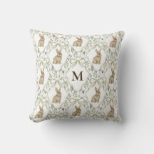 Lapin à l'aquarelle Coquette Preppy Monogramme per