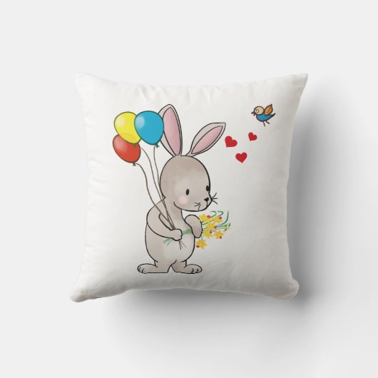 Coussin "Lapin avec ballons" (Verso)