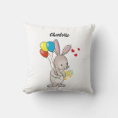 Coussin "Lapin avec ballons" (Recto)