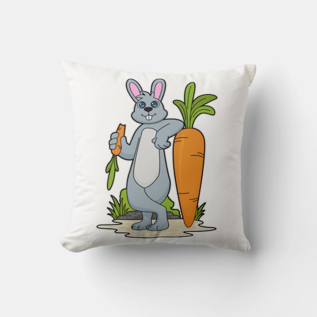 Coussin Lapin avec carotte (Recto)