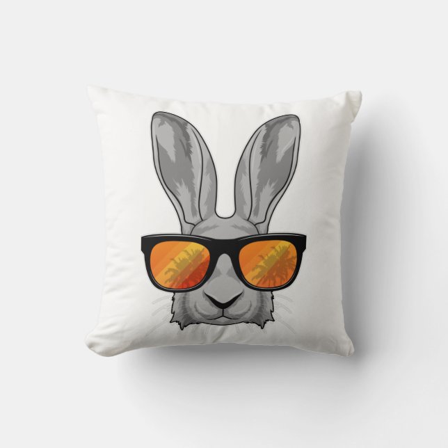Coussin Lapin avec lunettes de soleil (Recto)