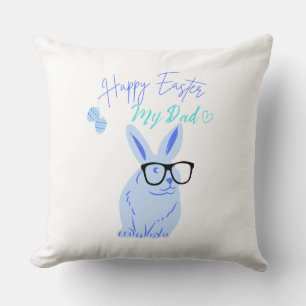 Coussin lapin avec lunettes et cadeau de Pâques pour papa