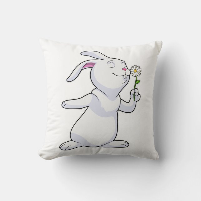 Coussin Lapin avec marguerite (Recto)