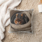 Coussin Lapin Bébé Blotti dans une Couverture (Couverture)