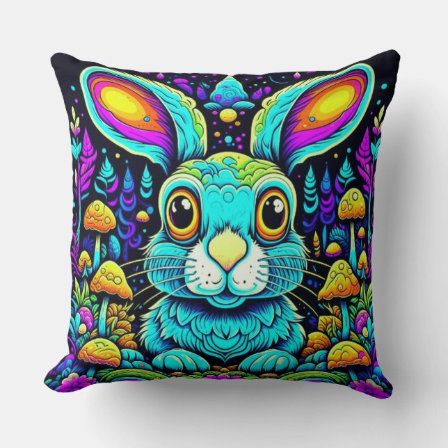 Coussin Lapin bizarre 20x20 (Recto)