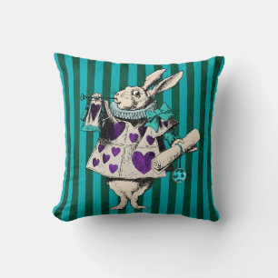 Coussin Lapin blanc en pourpre avec coeur