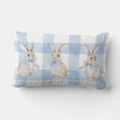 Coussin Lapin Bleu Plaid Jeu Oreiller (Verso)