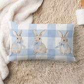 Coussin Lapin Bleu Plaid Jeu Oreiller (Couverture)