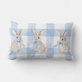 Coussin Lapin Bleu Plaid Jeu Oreiller (Recto)