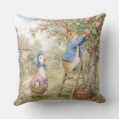 Coussin Lapin canard classique cueillant des pommes (Verso)