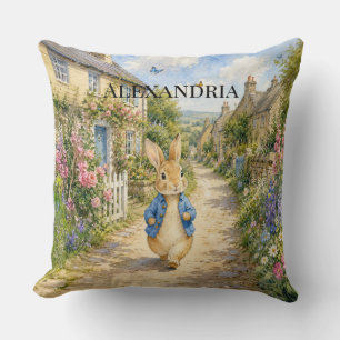 Coussin Lapin Classique Personnalisé dans une Ville Anglai