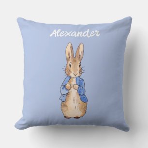 Coussin Lapin Classique Personnalisé veste bleue