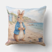 Coussin Lapin classique sur une plage de sable (Recto)