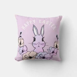 Coussin Lapin coloré Magnolia Fleur Pâques