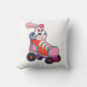 Coussin Lapin comme Patineur Inline avec Patins Inline